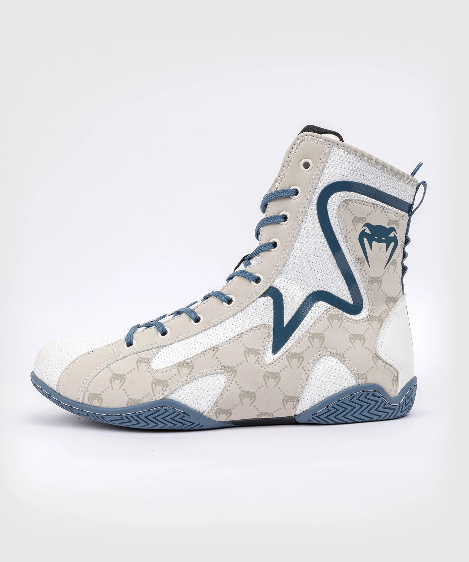 Chaussures De Boxe Venum Elite Evo Monogram – Blanc/Bleu – Image 4
