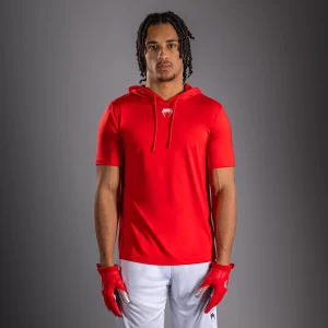 Sweat à capuche à manches courtes Dry Tech Venum Elite - Rouge