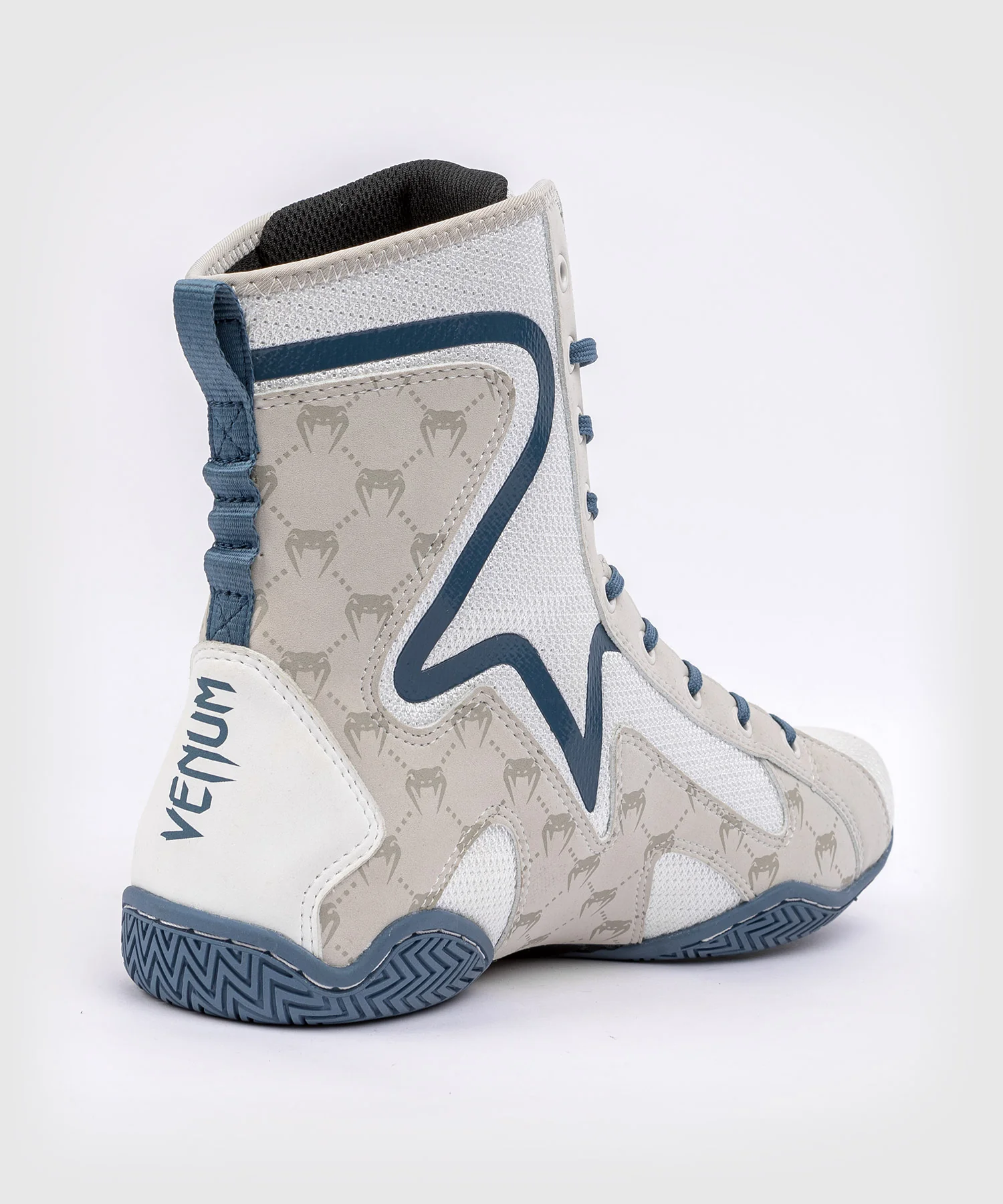 Chaussures De Boxe Venum Elite Evo Monogram – Blanc/Bleu – Image 5