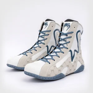 Chaussures De Boxe Venum Elite Evo Monogram – Blanc/Bleu