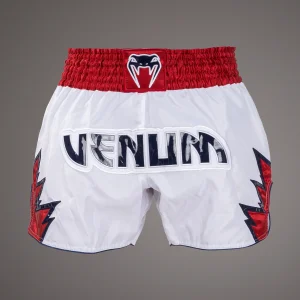 Shorts de Muay Thai Venum Inferno - Blanc/Rouge