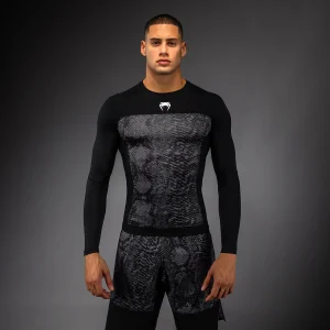 Rashguard à Manches Longues Venum G-Fit Scales – Noir/Gris Charbon
