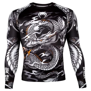 Rashguard Venum Dragon's Flight - Manches longues - Noir/Blanc
