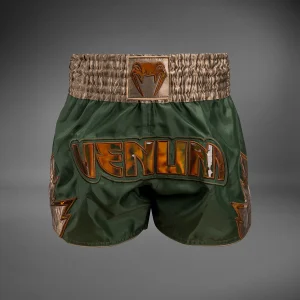 Shorts de Muay Thai Venum Inferno - Kaki/Bronze