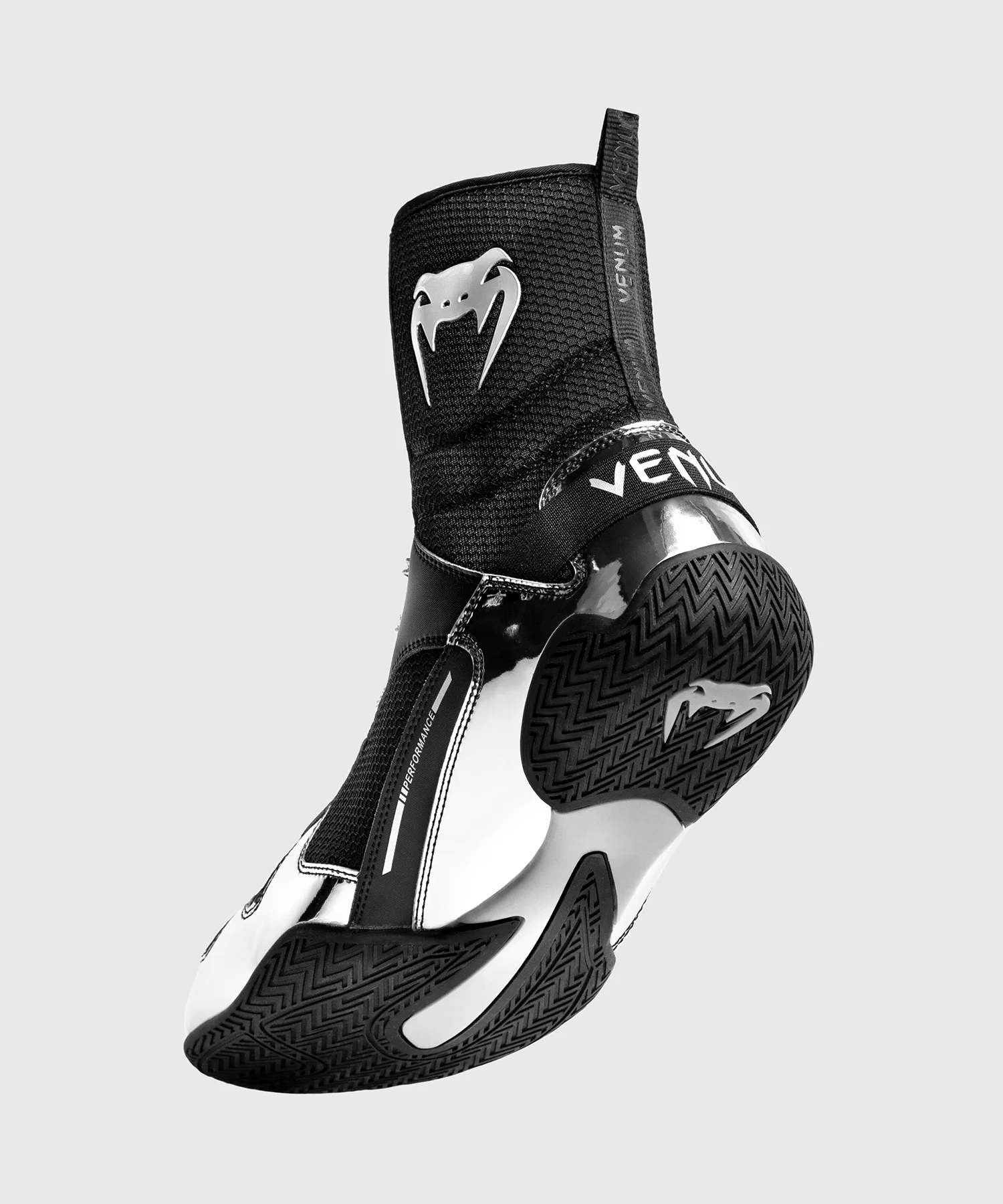 Chaussures de boxe Venum Elite - Noir/Argent – Image 2