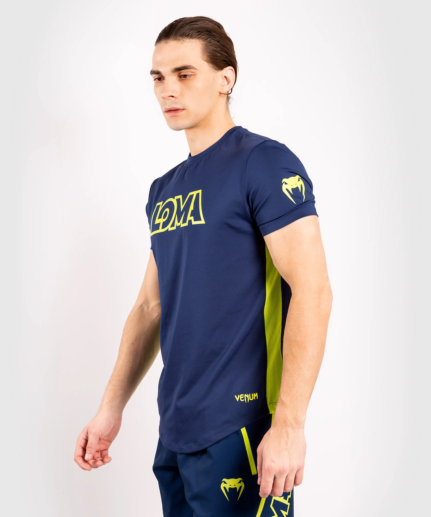 T-shirt Dry Tech Venum Origins - Bleu/Jaune – Image 2