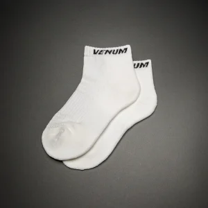 Chaussettes courtes Venum Essential (Lot de 3 paires) – Blanc/Noir