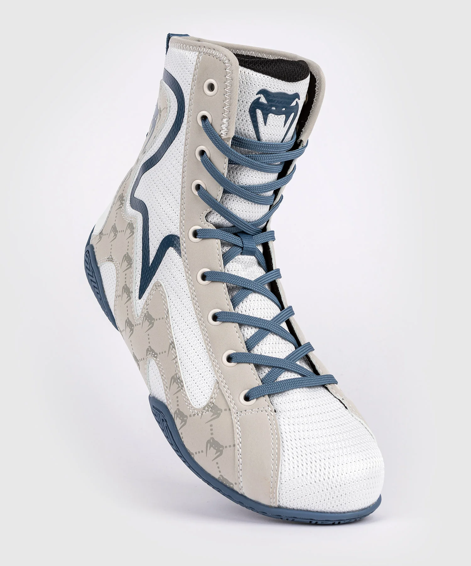 Chaussures De Boxe Venum Elite Evo Monogram – Blanc/Bleu – Image 2