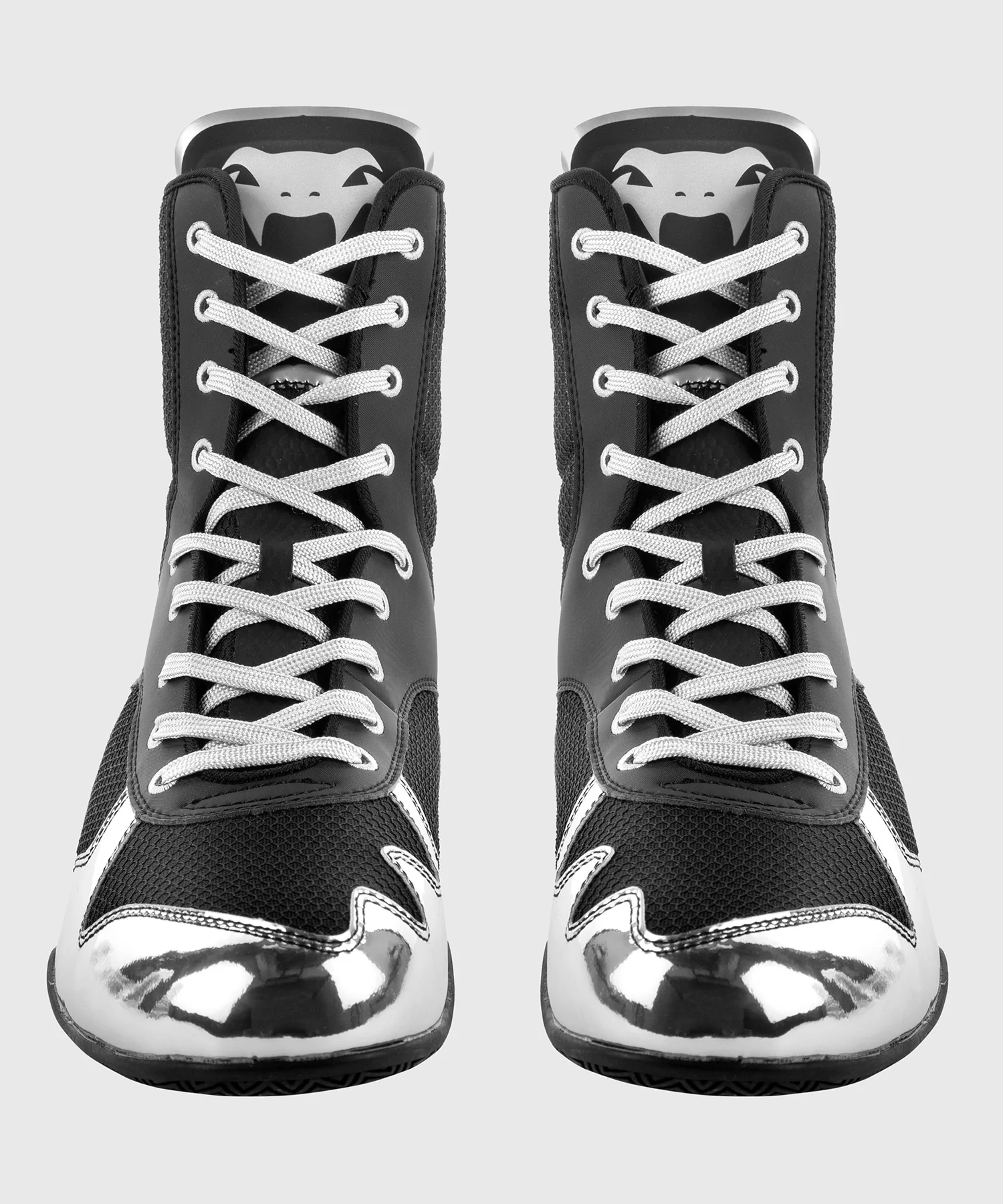 Chaussures de boxe Venum Elite - Noir/Argent – Image 4