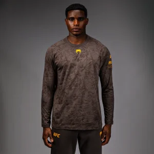 T-shirt à Manches Longues pour Hommes UFC Fusion by Venum Fight Week - Marron Terrestre