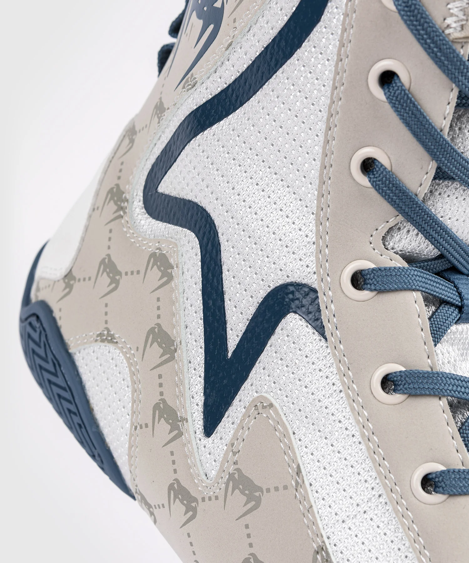 Chaussures De Boxe Venum Elite Evo Monogram – Blanc/Bleu – Image 7