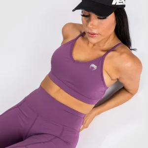 Brassière de Sport Venum Essential Low Impact - Orchidée Sombre/Argent Brossé