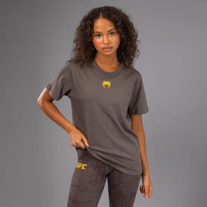 T-shirt à Manches Courtes pour Femmes UFC Fusion by Venum Fight Week - Marron Terrestre