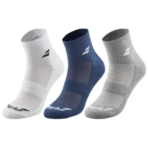 Chaussettes Babolat Quarter Pack x3 Trois couleurs