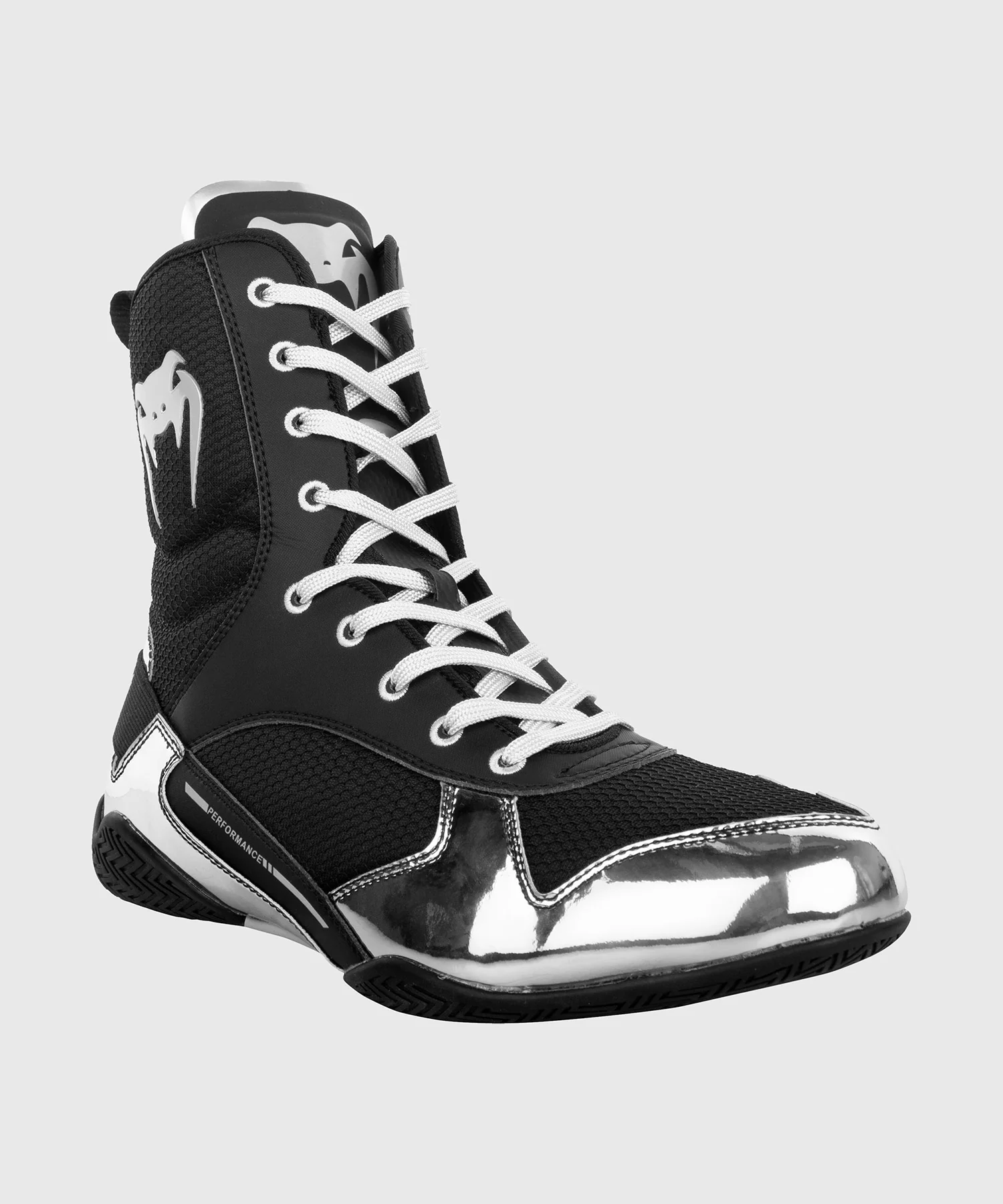 Chaussures de boxe Venum Elite - Noir/Argent – Image 5