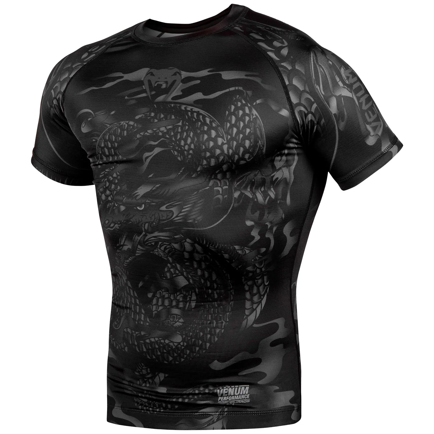 Rashguard Venum Dragon's Flight - Manches courtes - Noir/Noir – Image 2