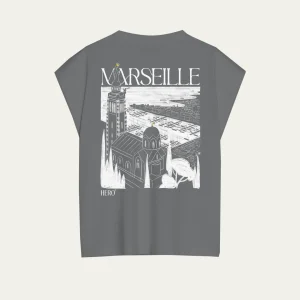 W MARSEILLE TEE - ANTRACITE